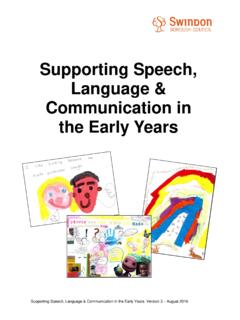 Supporting Speech, Language &amp; Communication in the Early …