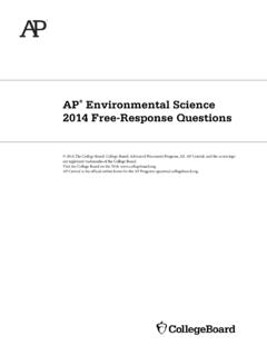 A P Environmental Science 2014 Free-Response Questions