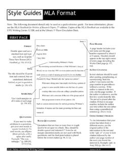 Style Guides MLA Format - Ca&#241;ada College