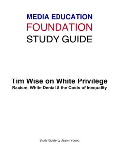 Tim Wise on White Privilege Discussion Guide