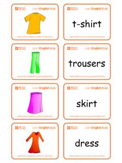 t -shirt - British Council LearnEnglish Kids