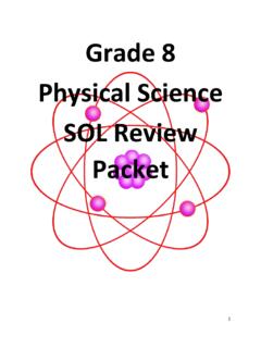 Grade 8 Physical Science SOL Review Packet