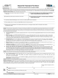 Form 4506-T Request for Transcript of Tax Return Internal ...