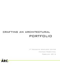 Crafting an Architectural Portfolio