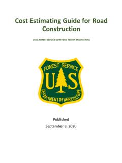 Cost Estimating Guide for Road Construction - USDA