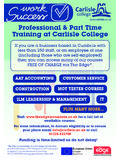 www.carlisle.ac.uk Professional &amp; Part Time Training …