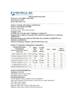Material Safety Data Sheet Product No. 114-8, Black Nail ...