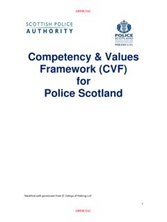 Competency &amp; Values Framework (CVF) for Police Scotland