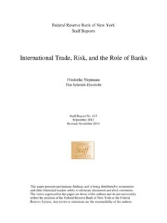 International Trade, Risk, and the Role of Banks