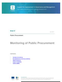 Monitoring of Public Procurement - OECD