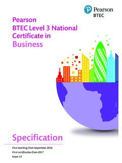 Specification - Pearson BTEC Level 3 National Certificate ...