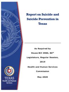 Report on Suicide and Suicide Prevention in Texas