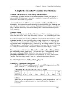 Chapter 5: Discrete Probability Distributions