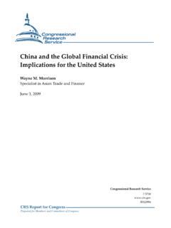 China and the Global Financial Crisis: Implications for ...