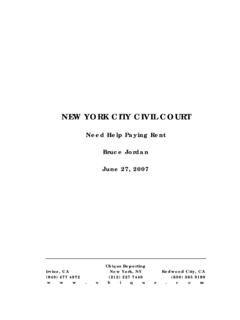 NEW YORK CITY CIVIL COURT - NYCOURTS.GOV