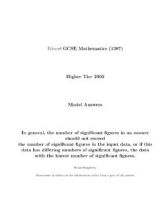 Edexcel GCSE Mathematics (1387) Higher Tier 2003 …