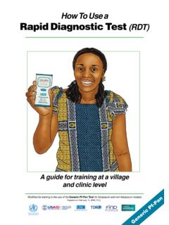How To Use a Rapid Diagnostic Test (RDT)