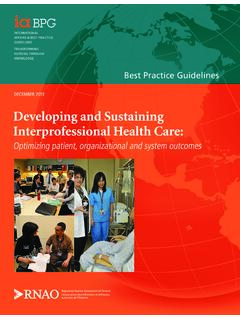 Developing and Sustaining Interprofessional Health Care