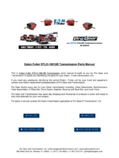Eaton-Fuller RTLO-18918B Transmission Parts Manual