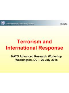 Terrorism and International Response