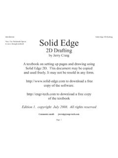 Introduction Solid Edge 2D Drafting Solid Edge