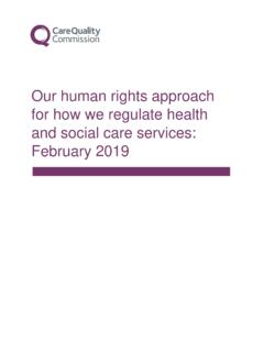 CQC Human rights approach - Care Quality Commission