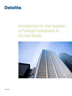 Introduction to the taxation of foreign investment in US ...