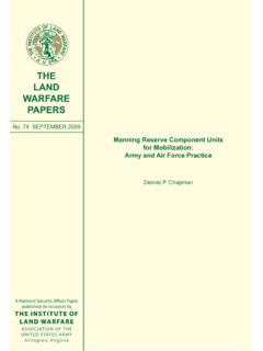 Manning Reserve Component Units for …