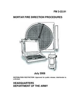 FM 3-22.91 MORTAR FIRE DIRECTION PROCEDURES