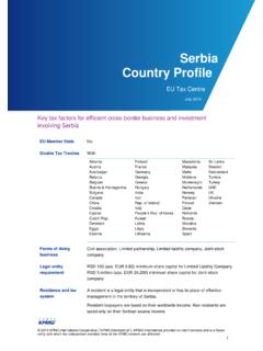Serbia Country Profile - KPMG | US