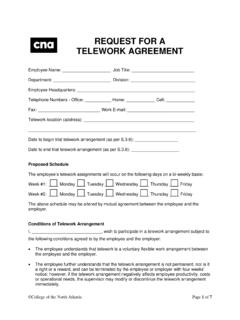 Request for a Telework Agreement