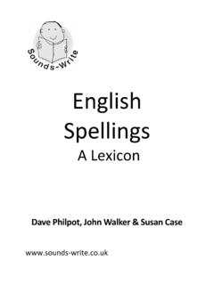 English spellings Lexicon 10th Dec - minor edits