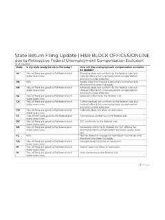 State Return Filing Update | H&amp;R BLOCK OFFICES/ONLINE