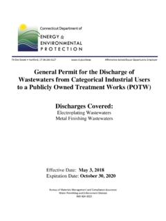 General Permit for the Discharge of Wastewaters …