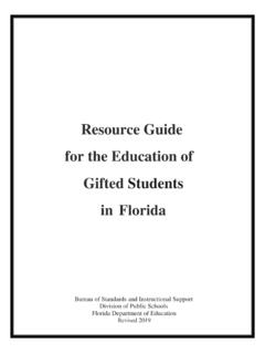 Resource Guide For the Education of Gifted Students in …