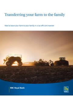 Transferring your farm to the family - RBC Royal Bank