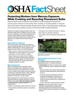Protecting Workers from Mercury Exposure While Crushing ...