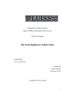 The Social Significance of Blues Music - Luiss Guido Carli