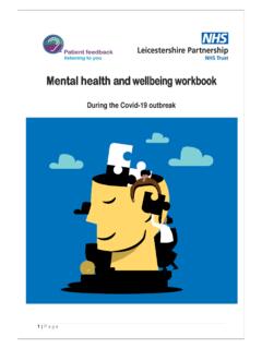 Mental health and wellbeing workbook