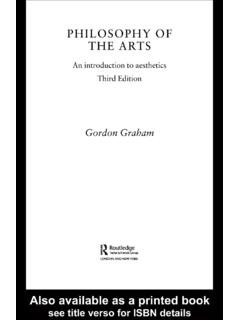 Philosophy of the Arts: An Introduction to Aesthetics ...