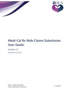 Medi-Cal Rx Web Claims Submission User Guide
