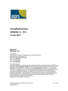 LAS SPECIFICATION VERSION 1.4 – R13 15 July 2013