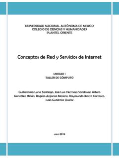 Conceptos de Red y Servicios de Internet - UNAM