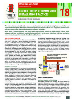 TECHNICAL DATA SHEET ISSUED BY TIMBER …