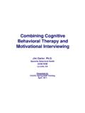 Combining Cognitive Behavioral Therapy and …