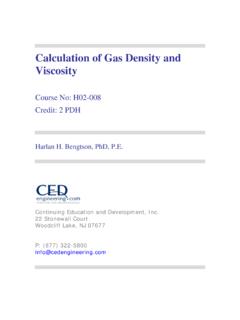 Calculation of Gas Density and Viscosity - CED Engineering