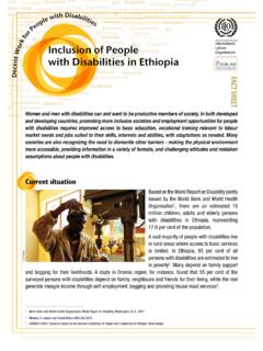 Inclusion of People with Disabilities in Ethiopia