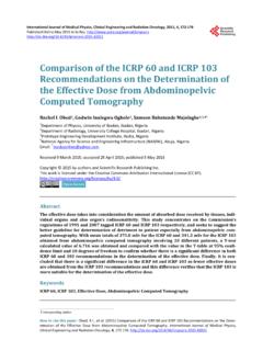 Comparison of the ICRP 60 and ICRP 103 Recommendations …