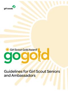Guidelines for Girl Scout Seniors and Ambassadors