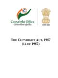 THE COPYRIGHT ACT 1957 OF 1957)